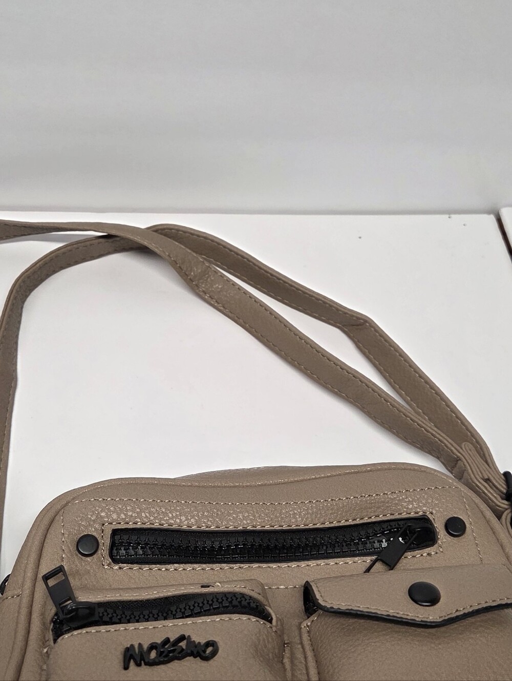 Women's Taupe Messenger Bag by Mossimo— Casual Crossbody